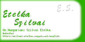 etelka szilvai business card